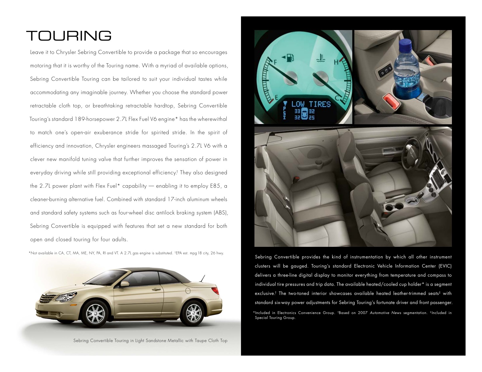 2008 Chrysler Sebring Convertible Brochure Page 10